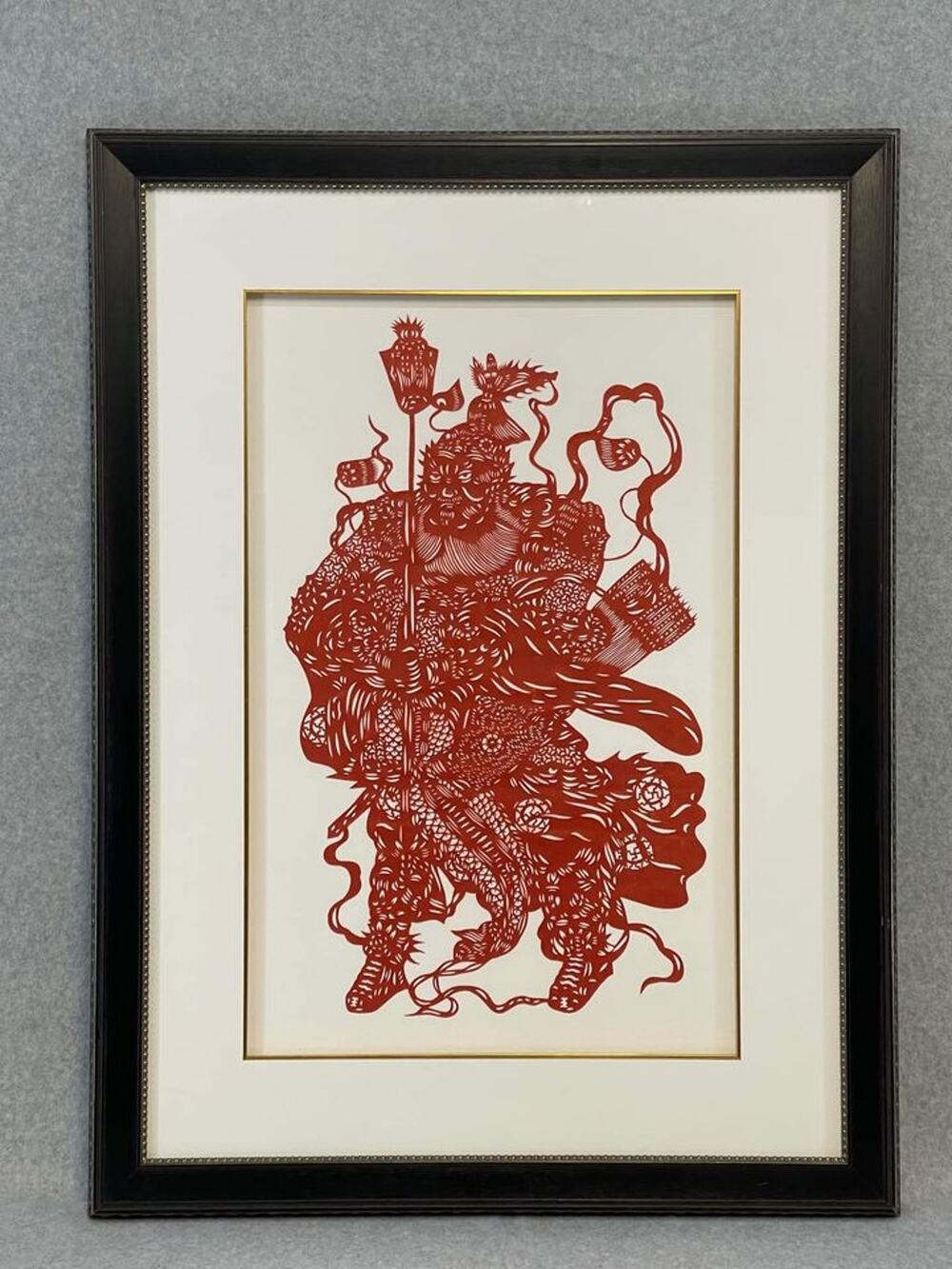 Custom Framed Door God Paper Art